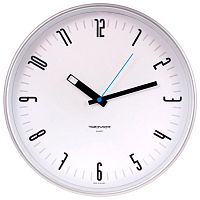 Часы настенные TROYKA 77777710, круг, 30,5х30,5х5 см, белые, белая рамка