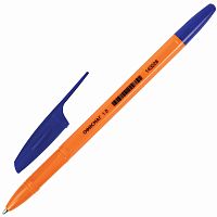 Ручка шариковая ОФИСМАГ "X-333 Orange", СИНЯЯ, корпус оранжевый, узел 1 мм, линия 0,5 мм