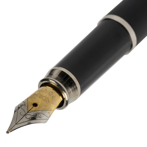 Ручка подарочная перьевая BRAUBERG "Larghetto", корпус черный, линия письма 0,25 мм, синяя фото 9
