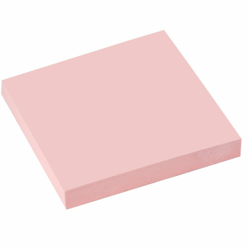 Блок самоклеящийся (стикеры) STAFF, 76х76 мм, 100 листов, розовый фото 2