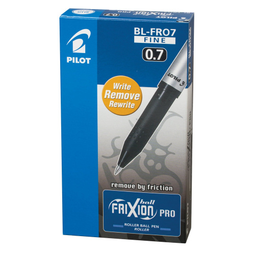 Ручка стираемая гелевая с грипом PILOT "Frixion Pro", корпус с печатью, линия письма 0,35 мм, черная фото 4