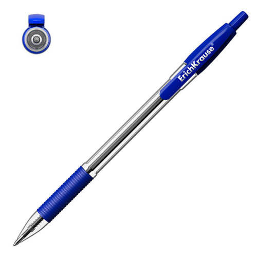 Ручка шариковая автоматическая с грипом ERICH KRAUSE "R-301 Classic", синяя, 1,0 мм, линия 0,5 мм фото 4