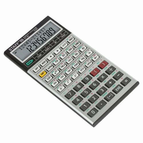 Калькулятор инженерный двухстрочный STAFF STF-169, 143х78 мм, 242 функции, 10+2 разрядов фото 2