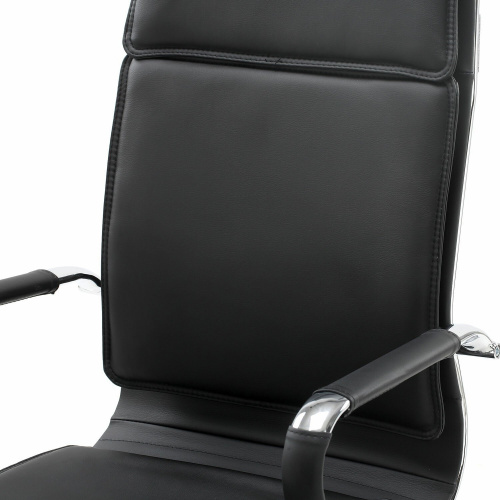 Кресло офисное BRABIX "Cube EX-523", экокожа, хром, черное фото 9