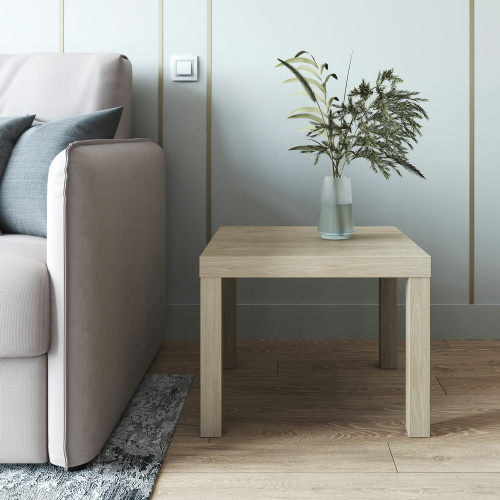 Стол журнальный "Лайк" аналог IKEA (550х550х440 мм), дуб светлый фото 2