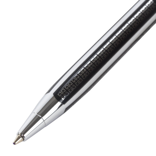 Ручка подарочная шариковая GALANT "Olympic Chrome", корпус хром с черным, синяя фото 8