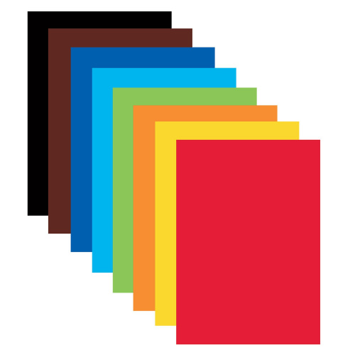 Картон цветной ЮНЛАНДИЯ "Жирафики", А4, немелованный, 16 листов 8 цветов, в папке, 200х290 мм фото 2