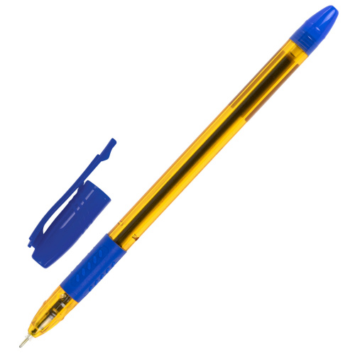 Ручка шариковая масляная c грипом STAFF "Manager", корпус оранжевый, линия письма 0,35 мм, синяя фото 8