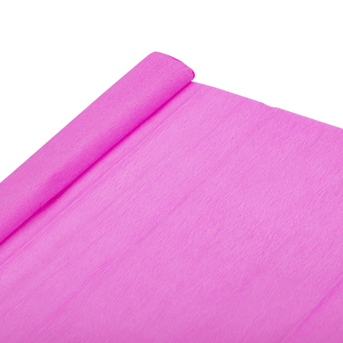 Бумага гофрированная (креповая) BRAUBERG, 32 г/м2, ярко-розовая, 50х250 см, в рулоне фото 3