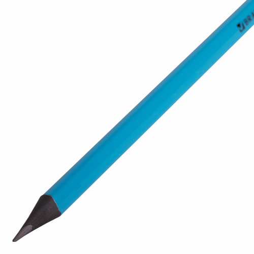 Набор карандашей чернографитных BRAUBERG "ULTRA COLOR" 12 шт., HB, с ластиком, пластиковые фото 8
