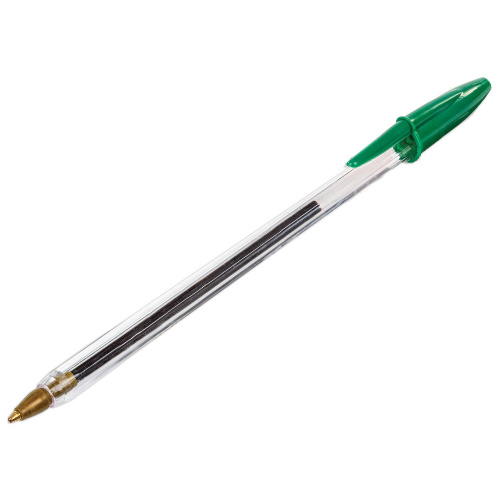 Ручка шариковая STAFF "Basic BP-01", письмо 750 метров, длина корпуса 14 см, зеленая фото 3