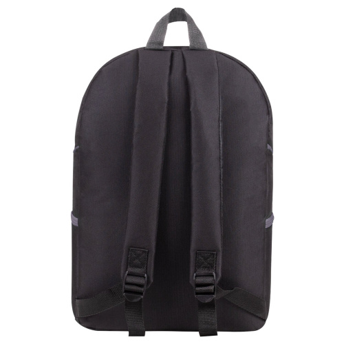 Рюкзак STAFF TRIP, 40x27x15,5 см, универсальный, 2 кармана, черный с серыми деталями фото 5