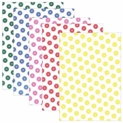 Цветная бумага ОСТРОВ СОКРОВИЩ "Цветы", А4, офсетная самоклеящаяся, 5 л., 5 цв., 80 г/м2, 210х297 мм фото 2