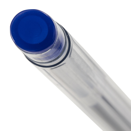 Ручка гелевая с грипом STAFF Basic Needle, линия письма 0,35 мм, синяя фото 8