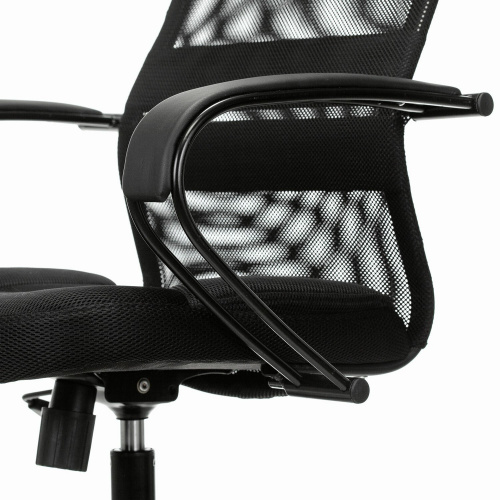 Кресло офисное BRABIX PREMIUM "Stalker EX-608 PL", ткань-сетка/кожзам, черное фото 8