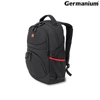 Рюкзак GERMANIUM "S-06", 46х32х15 см, универсальный, уплотненная спинка, облегченный, черный