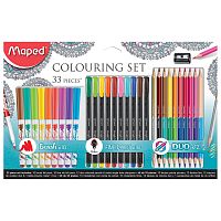 Набор для творчества MAPED "Colouring Set", 10 фломастеров, 10 ручек, 12 цветных карандашей
