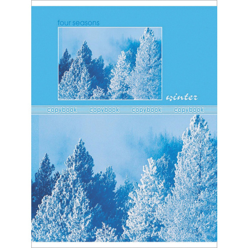 Тетрадь HATBER "Seasons", А5, 48 л., скоба, клетка, обложка картон фото 3