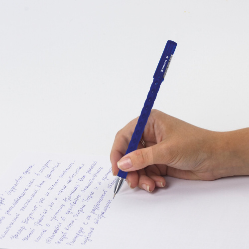Ручка шариковая масляная BRAUBERG "Orient", линия письма 0,35 мм, синяя фото 8