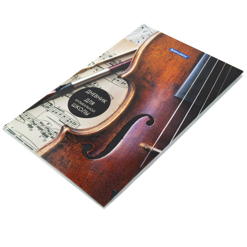 Дневник для музыкальной школы BRAUBERG "Симфония", 48 л., твердый, выборочный лак, 140х210 мм фото 2