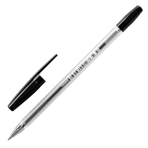 Ручка шариковая BRAUBERG "M-500 CLASSIC", корпус прозрачный, линия письма 0,35 мм, черная фото 8