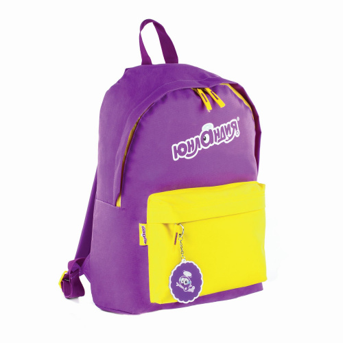 Рюкзак ЮНЛАНДИЯ, 44х30х14 см, с брелоком, универсальный, фиолетовый фото 8