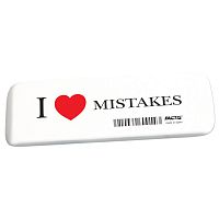 Ластик FACTIS "I love mistakes", 140х44х9 мм, прямоугольный, скошенные края