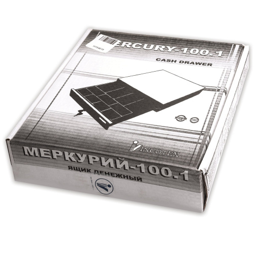 Ящик денежный для кассира "Меркурий 100.1", 384х358х88 мм, отделений для монет - 7, для купюр - 4 фото 2