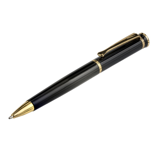 Ручка подарочная шариковая BRAUBERG "Perfect Black", корпус черный, линия письма 0,7 мм, синяя фото 3