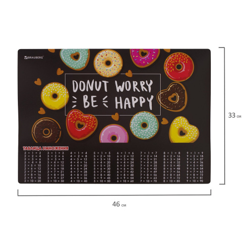 Настольное покрытие BRAUBERG "Donut", 46x33 см, А3+, пластик фото 5