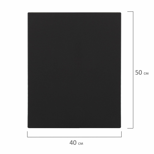Холст на подрамнике черный BRAUBERG ART CLASSIC, 40х50см, 380 г/м, хлопок, мелкое зерно фото 6
