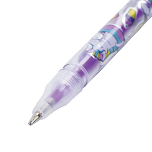 Ручки гелевые ЮНЛАНДИЯ, 6 цветов, пастель, корпус с печатью, линия письма 0,5 мм фото 9