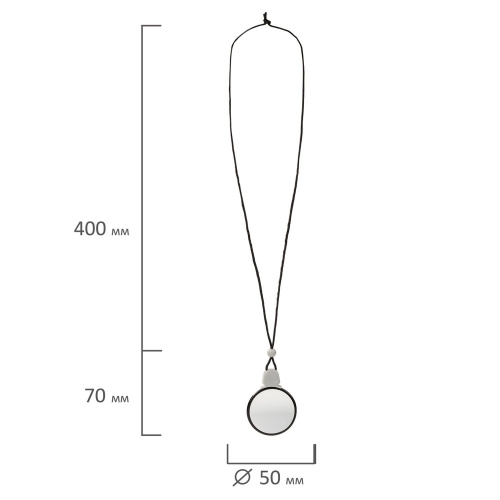 Лупа просмотровая нашейная STAFF, 4-х кратное увеличение, на шнурке, диаметр 50 мм фото 3