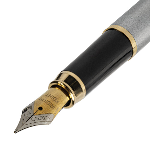 Ручка подарочная перьевая BRAUBERG Maestro, корпус серебристый, линия письма 0,25 мм, синяя фото 7