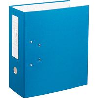 Папка-регистратор с двумя арочными механизмами NO NAME, до 800 листов, 125 мм, покрытие ПВХ, синяя