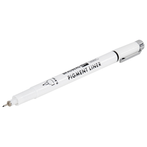 Капиллярные ручки линеры для рисования 3 шт., черные, 0,3/0,4/0,8 мм, BRAUBERG ART DEBUT, 143939. фото 5
