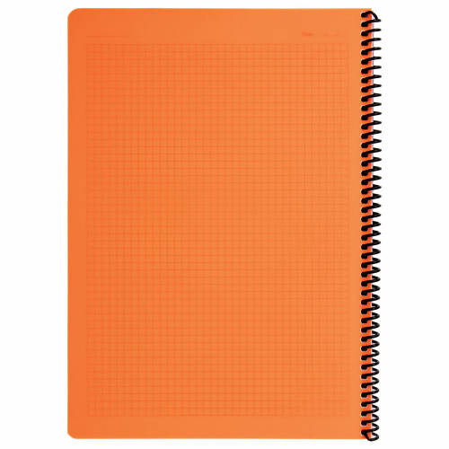 Тетрадь BRAUBERG "Metropolis", А4, 80 листов, спираль пластиковая, обложка пластик, оранжевый фото 8