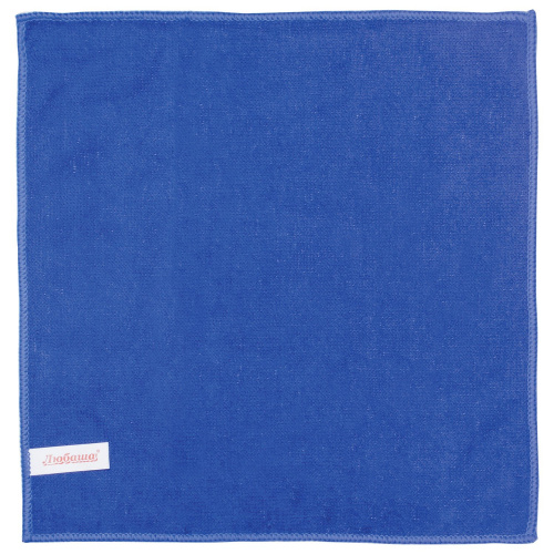 Салфетка универсальная ЛЮБАША ЭКОНОМ, микрофибра, 30х30 см, синяя фото 4