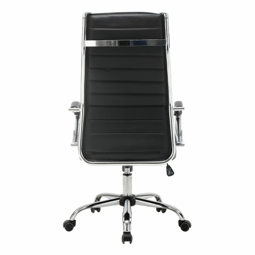 Кресло офисное BRABIX "Style EX-528", экокожа, хром, черное фото 7