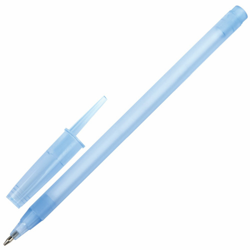 Ручка шариковая ОФИСМАГ i-STICK, СИНЯЯ, пишущий узел 0,7 мм, линия письма 0,35 мм фото 2