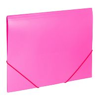 Папка на резинках BRAUBERG "Office", до 300 листов, 500 мкм, розовая