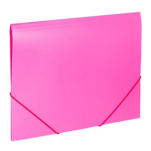 Папка на резинках BRAUBERG "Office", до 300 листов, 500 мкм, розовая