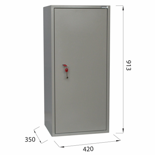 Шкаф металлический для документов BRABIX "KBS-041Т", 913х420х350 мм, 21 кг, трейзер, сварной фото 2