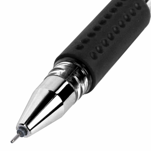 Ручка гелевая с грипом BRAUBERG "EXTRA GT NEEDLE", ЧЕРНАЯ, игольчатый узел 0,5 мм, линия 0,35 мм, 143918 фото 8