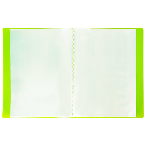 Папка 20 вкладышей BRAUBERG "Neon", 16 мм, неоновая, зеленая фото 3