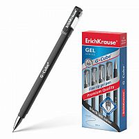 Ручка гелевая ERICH KRAUSE "G-cube", черная, корпус прозрачный, игольчатый узел 0,5 мм, линия 0,4 мм