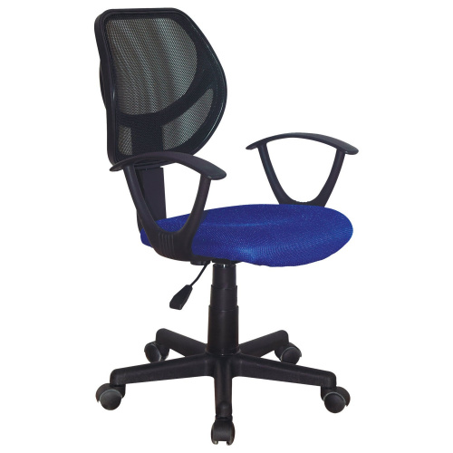 Кресло компактное BRABIX "Flip MG-305", ткань TW, синее/черное