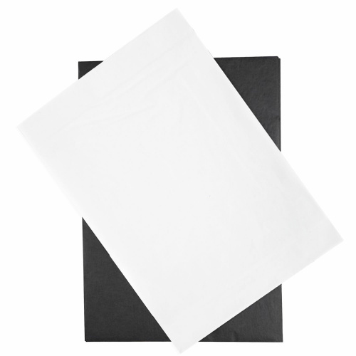 Бумага копировальная BRAUBERG ART, А3, 2 цв. по 10 листов, черная, белая фото 4