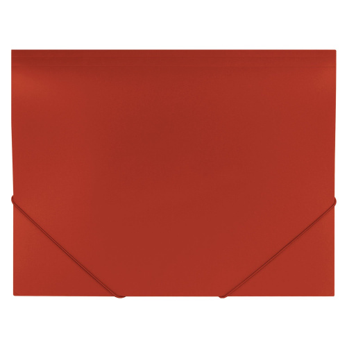 Папка на резинках BRAUBERG "Office", до 300 листов, 500 мкм, красная фото 2