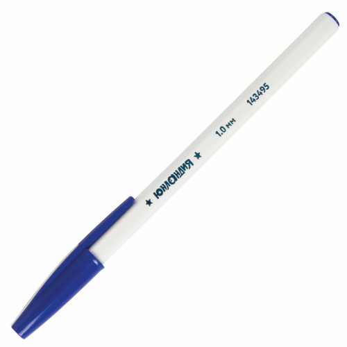 Ручка шариковая ЮНЛАНДИЯ "ШКОЛЬНАЯ", длина письма 2000 м, узел 1 мм, линия письма 0,5 мм, синяя фото 2
